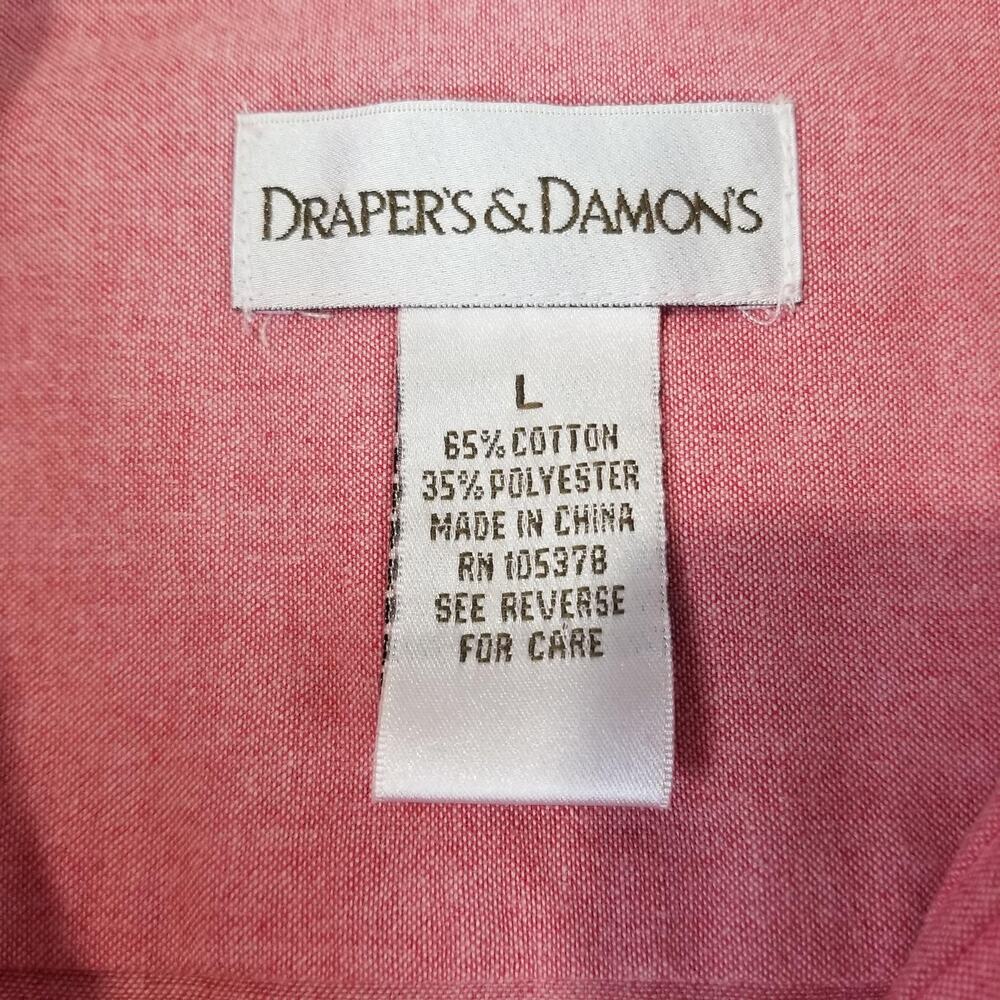 Draper's & Damon's Jacket Womens Large Pink Pintuck Button 3/4 Sleeve Pockets - Picture 4 of 11
